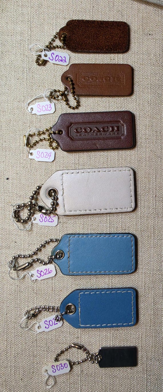 Individual Vintage Coach Tags and Charms Listing 2 of 2. Assorted