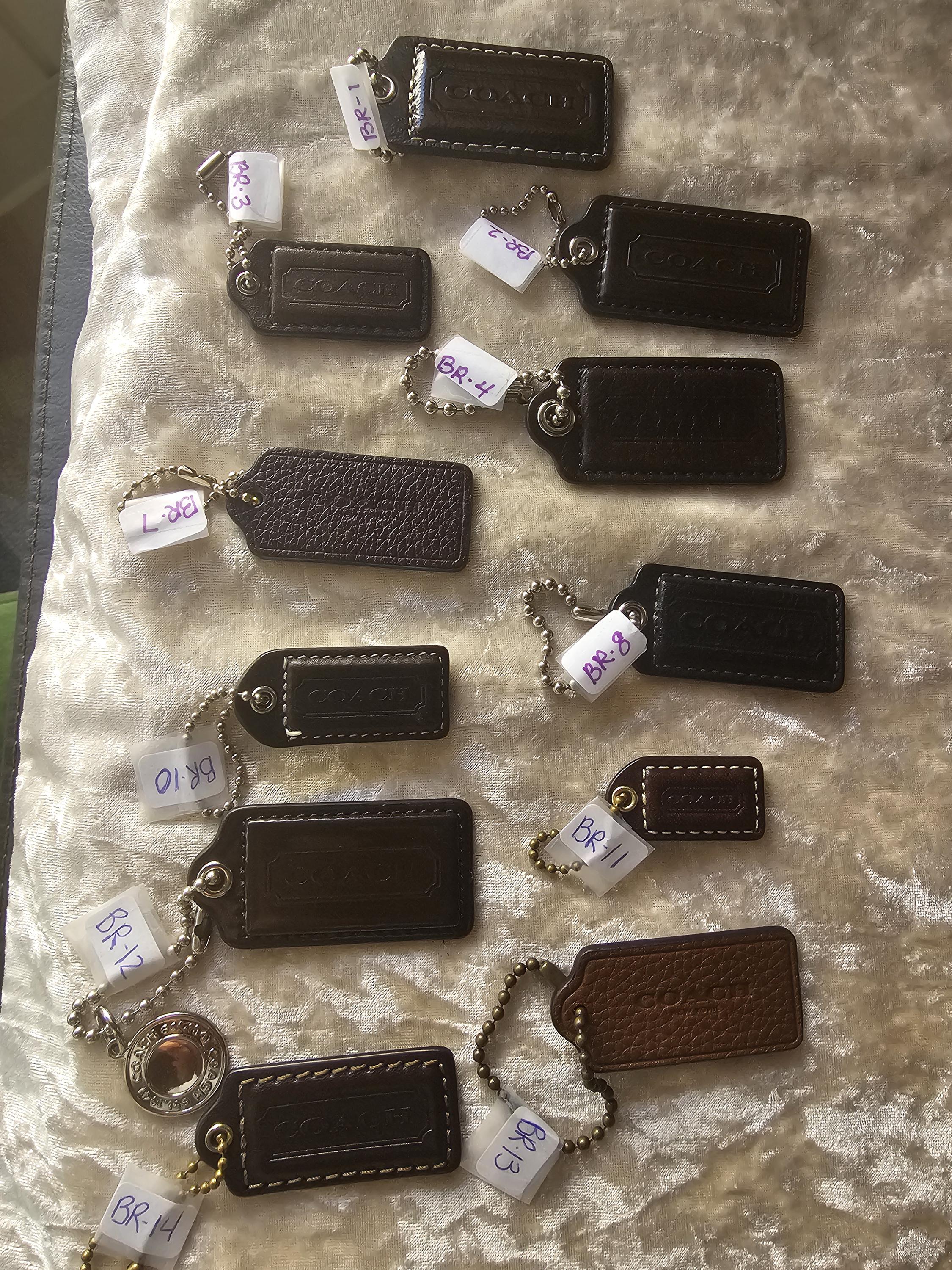Individual Vintage Coach Bag Tags and Charms..assorted Sizes