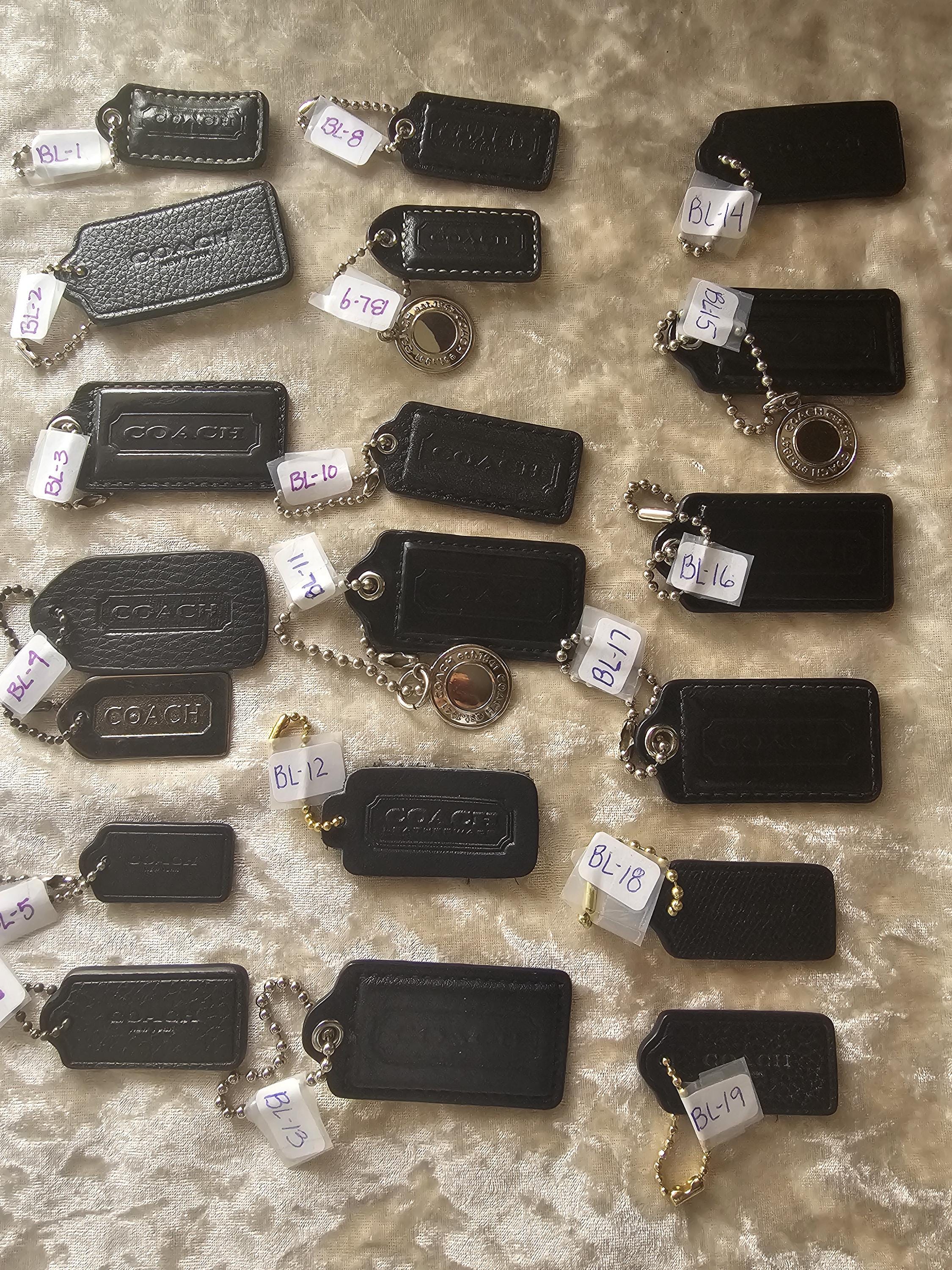 Individual Vintage Coach Bag Tags and Charms..assorted Sizes