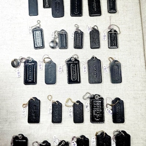 Individual Vintage Coach Bag Tags and Charms..assorted Sizes