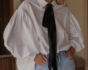 Merci Balloon Sleeve Oversized Shirt
