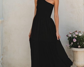 Cassandra One Shoulder Maxi Dress