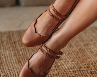 Prima Scalloped Ballet Flats