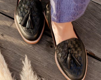 Nikita Woven Leather Loafers