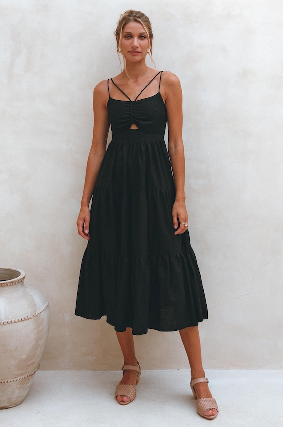 off the shoulder bodycon dress black Rossi Ruffled Off The Shoulder Bodycon Dress Black