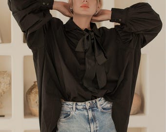 Merci Balloon Sleeve Oversized Shirt