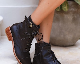 Valley Dream Lace Up Leather Boots