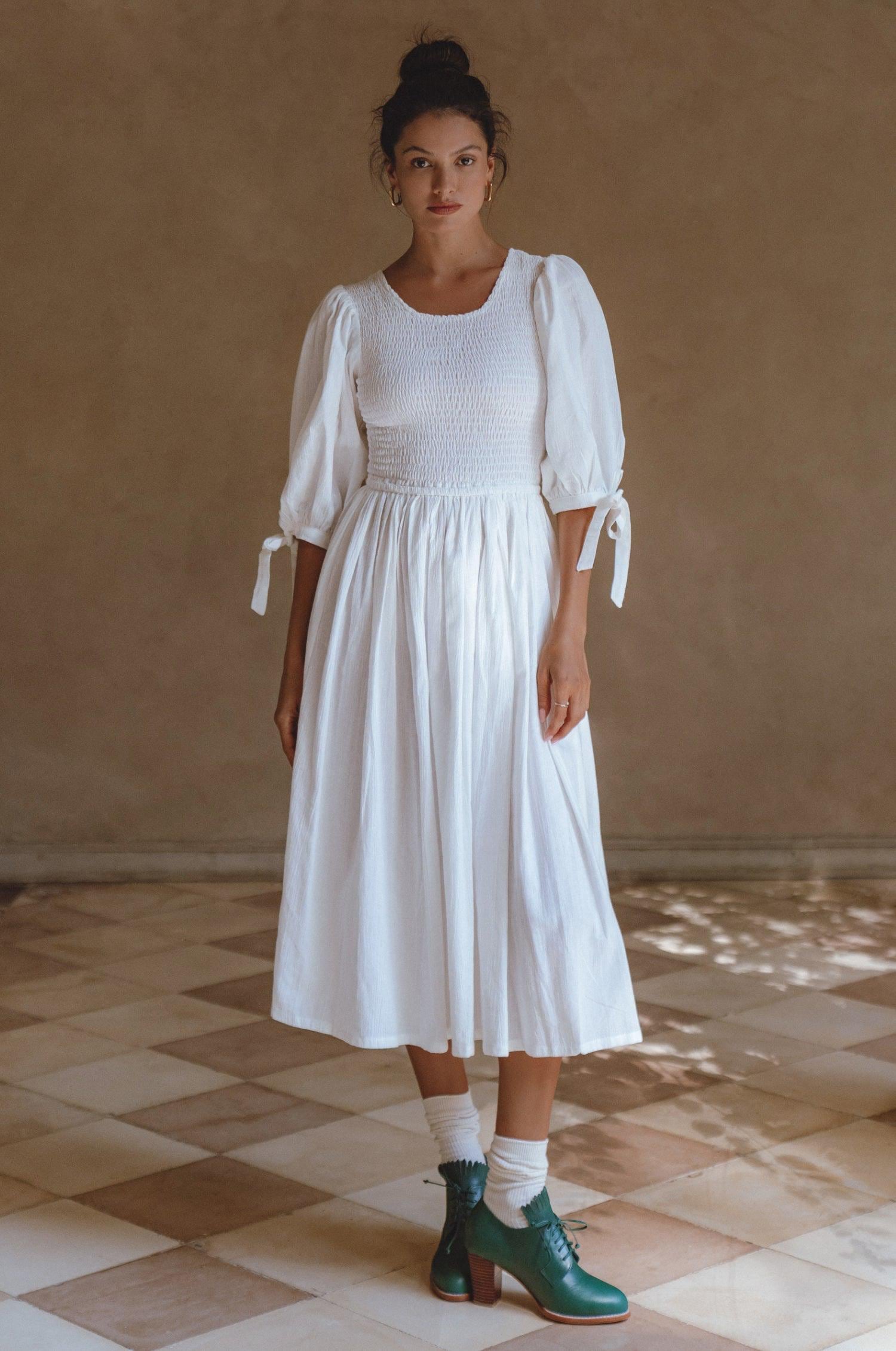 knee length dresses for ladies Freya Linen Dress – Simple Linen main image 1