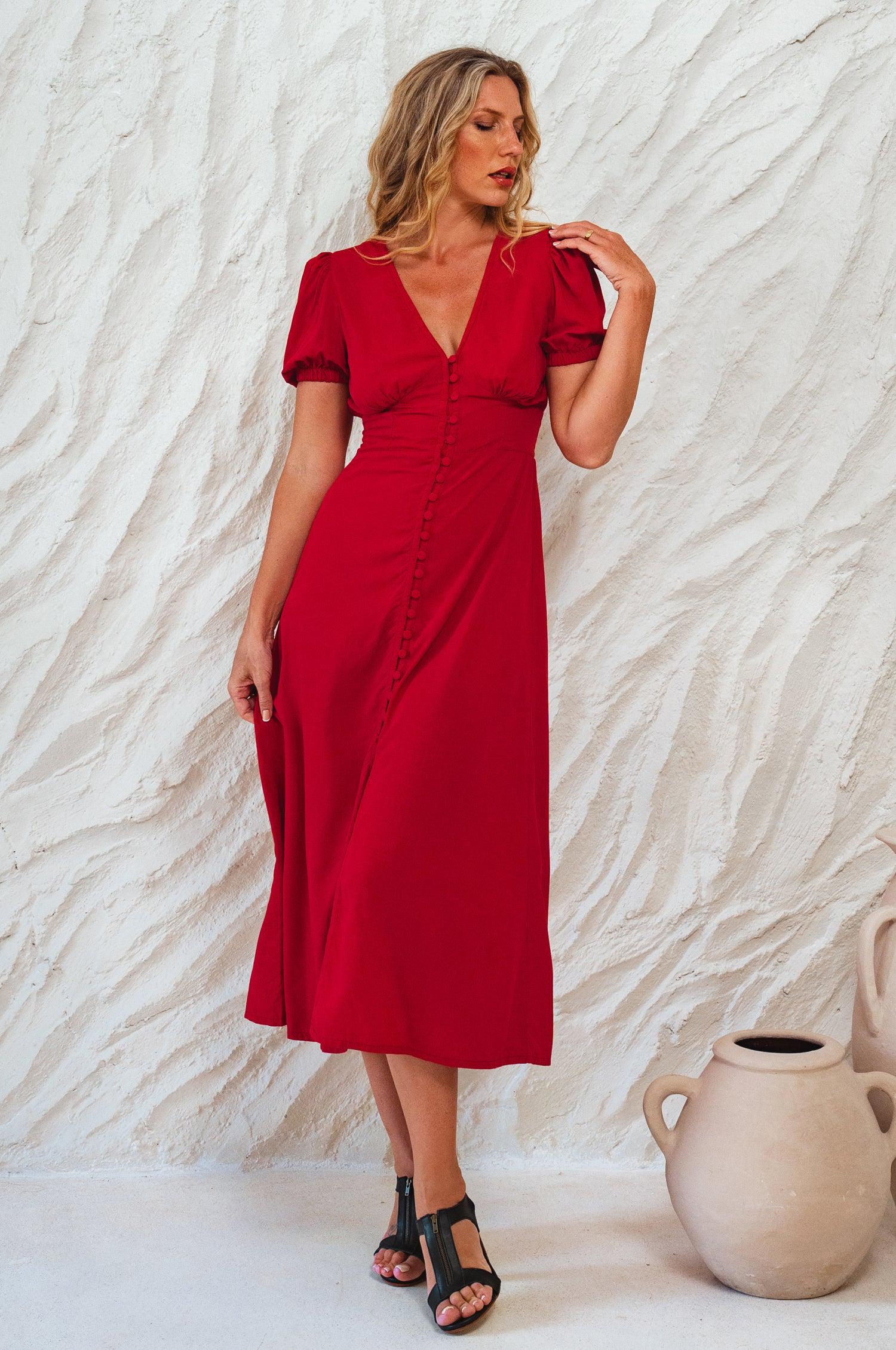 Emilia Button Down Midi Dress - Etsy Canada
