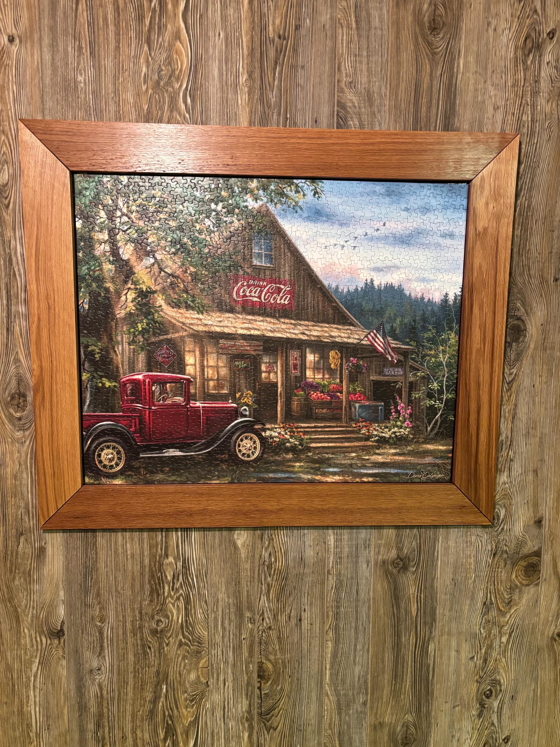 ヴィンテージ コカコーラ キャビン＆トラック ジグソーパズル（手作り