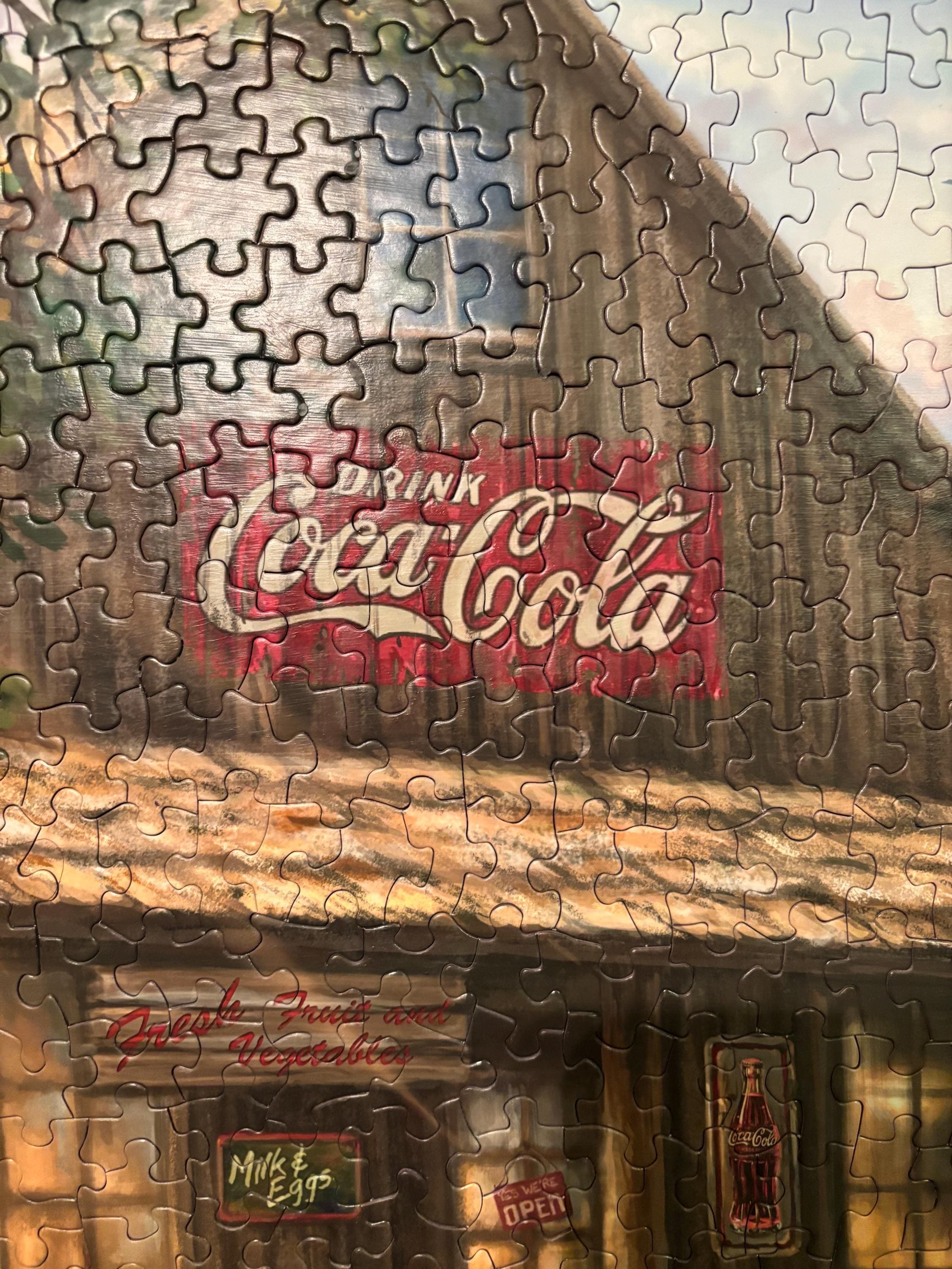 ヴィンテージ コカコーラ キャビン＆トラック ジグソーパズル（手作り