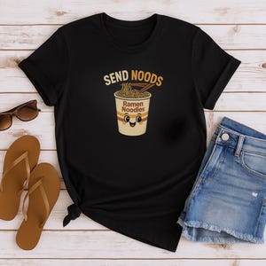 Send Noods Ramen Shirt: Funny Japanese Noodle Pun Tee