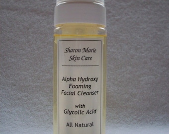 10% Alpha Hydroxy FOAMING Facial Wash w/ 10 Percent Glycolic Acid 6oz. / Anti-Acne