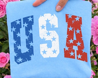 Distressed USA Flag Ready To Press Dtf, Patriotic 4th of July Dtf Transfer, Red White Blue USA Dtf Print, Retro America Dtf, USA Flag Print
