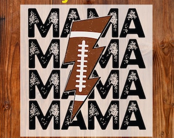 Football Mama Lightning Bolt Ready To Press DTF, Retro Mama DTF Transfer, Football Mama Print, Distressed Mama Dtf, Football Mom Shirt Dtf