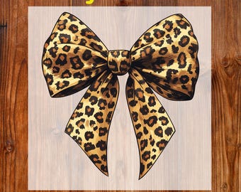 Leopard Coquette Bow DTF Ready to Press, Girly Coquette Ready For Press, Woman Coquette Bow DTF Transfer, T-shirt Transfers, Cheetah Bow DTF
