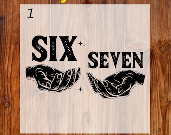 Funny Six Seven Meme Hands Ready To Press DTF, Trending Six Seven Meme DTF Transfer, Viral Phrase Meme DTF Print, Social Media Humor Iron On