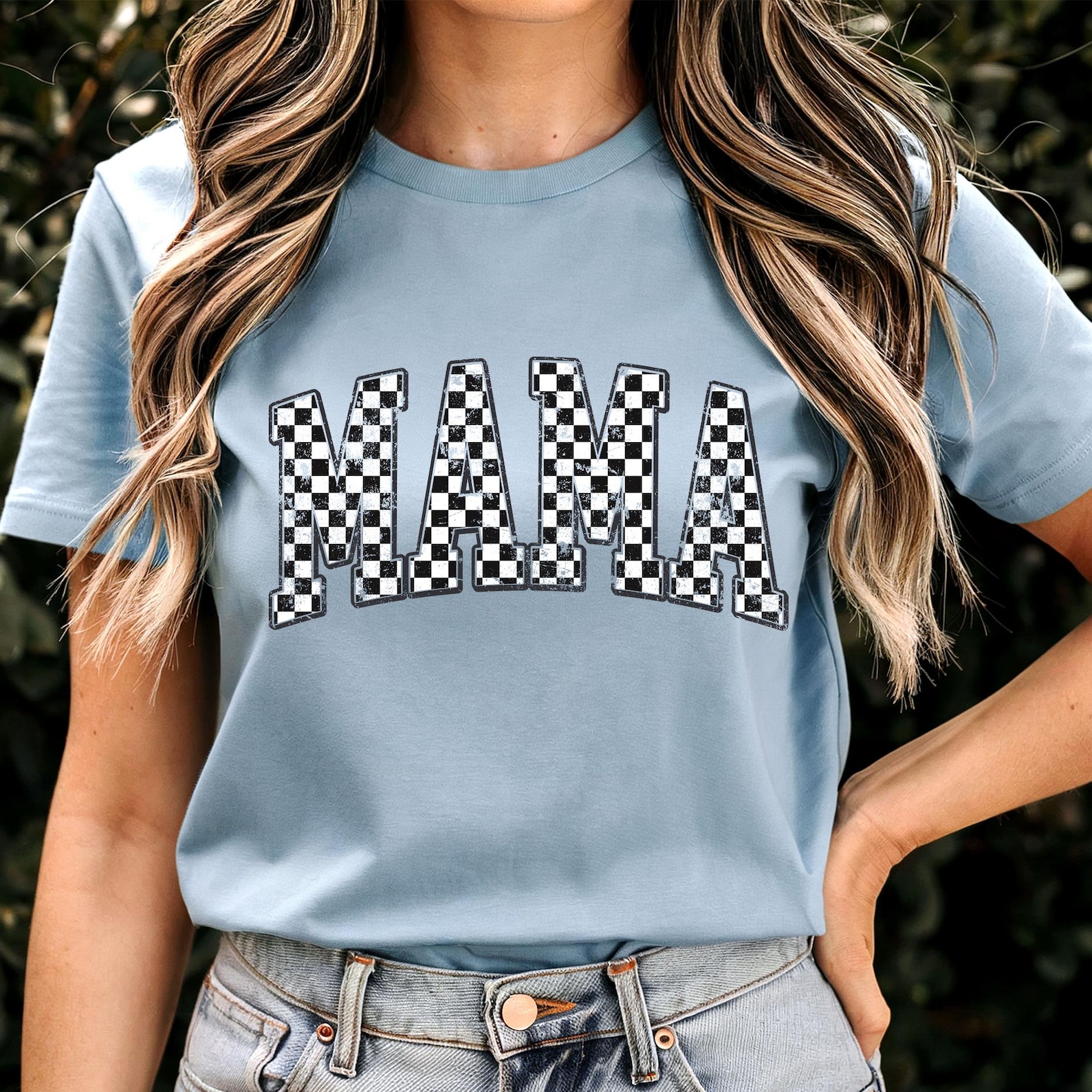 Retro Checker Mama Ready to Press DTF, Distressed Checkered Mama DTF ...