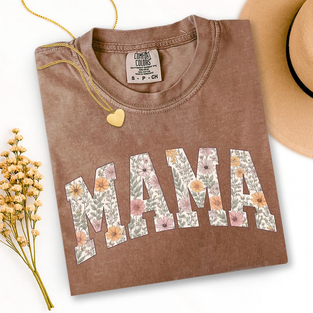 Mama Floral Wild Flower Ready to Press DTF, Vintage Grandma Mama DTF ...