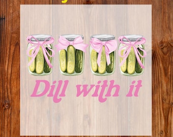 Pickle And Jar Coquette Ready To Press DTF, Preppy Pickle Bow DTF Transfer, Funny Pickle Dtf, Girly Summer Shirt DTF, Pickle Lover Dtf Print