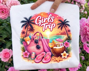 Summer Girls Trip Ready To Press DTF, Girls Group Vacation DTF Transfer, Beach Girls Trip DTF Print, Girls Weekend Dtf, Summer Travel Squad