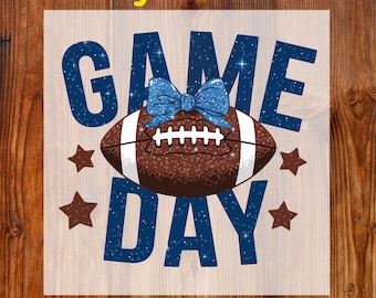 Glitter Coquette Football Ready To Press DTF, Game Day Football Dtf Transfer, Football Mama Bow Print, Retro Football Dtf, Football Season