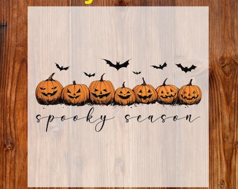 Spooky Season Ready To Press DTF, Halloween Fall Pumpkin DTF Transfer, Retro Halloween DTF Print, Pumpkin Ghost Shirt Dtf, Fall Thanksgiving