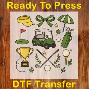 Retro Golf Coquette Ready To Press DTF, Golf Gameday DTF Transfer, Golf Lover DTF Print, Golf Season Dtf, Girly Golf Dtf, Golf Mom Shirt Dtf