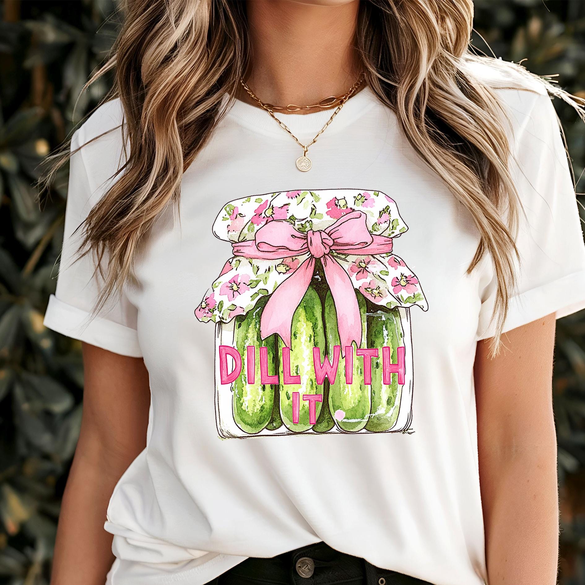 Preppy Pickle Coquette Ready to Press DTF, Floral Pink Bow DTF Transfer ...