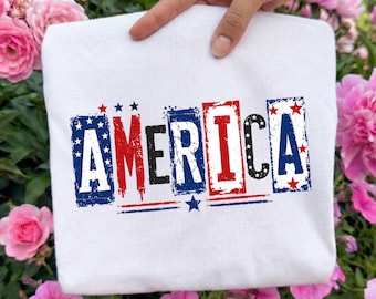 Distressed America Ready To Press Dtf, Retro America 4th of July Dtf Transfer, Patriotic USA Dtf Print, Fourth Of July Iron On, USA Flag Dtf
