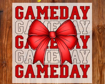 Game Day Coquette Ready To Press DTF, Football Red Bow DTF Transfer, Retro Football Mama DTF Print, Fall Football Dtf, Football Season Print