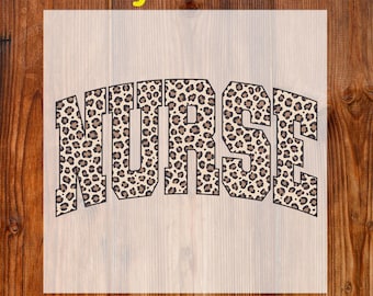 Leopard Nurse Ready To Press DTF, Registered Nurse DTF Transfer, Gift For Nurse Print, Nursing School Dtf, Nurse Life Dtf, Varsity Nurse Dtf