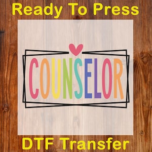 Retro School Occupation Ready To Press DTF, Counselor Teacher Back To School DTF Transfer,  First Day Of School DTF, Counselor Teacher Print