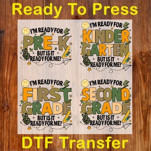 Retro Back To School Boys Ready To Press DTF, I&#39;m Ready for School Dtf Transfer, Camo School Boys DTF Print, First Day Of School Iron On Dtf