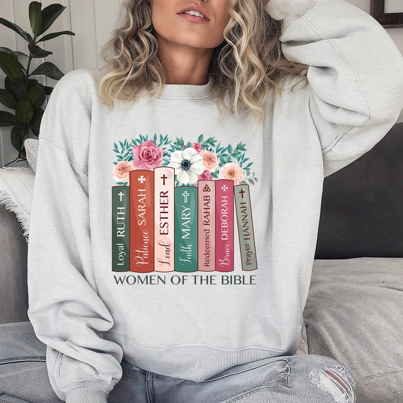 Women of the Bible Ready to Press DTF, Floral Christian DTF Transfer ...