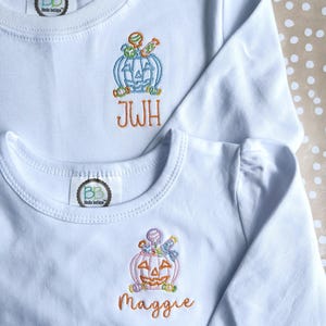 Personalized Mini Halloween Embroidered Shirts for Boys & Girls