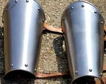 Medieval Arm Guard Bracers Steel Armor Knight Pair Of Bracers | LARP Costume Battle Steel Arm Guard | Reenactment Bracers For Costumes