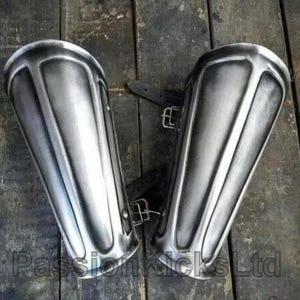 Medieval Steel Gothic Bracers For LARP And Cosplay | Arm Protection Vambrace Armor For Warriors Reenactment | Hand-Forged Gothic Bracers