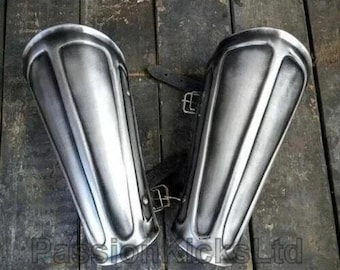 Medieval Steel Gothic Bracers For LARP And Cosplay | Arm Protection Vambrace Armor For Warriors Reenactment | Hand-Forged Gothic Bracers