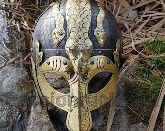 Norse Warrior Battle Helmet | Viking Armor For LARP & Reenactment | Steel Viking Combat Costume Helmet | Authentic Norse Viking Helmet