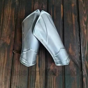 Paire de brassards de chevalier médiéval | Brassards en acier pour GN pour reconstitution | Protège-bras cosplay pour costumes d'événement