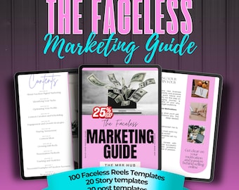 The Faceless Marketing Guide, Editable Digital PDF with MRR PLR, Branding Strategy for Creators, Passive Income Content, Social Media Ebook