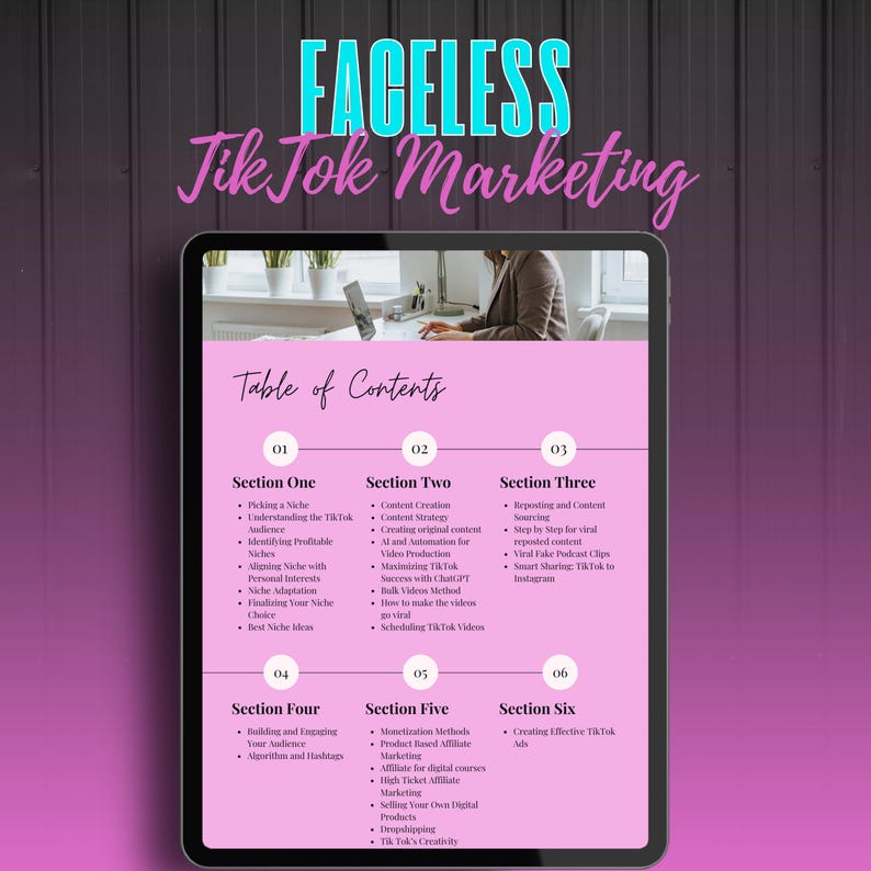 Faceless TikTok Marketing Guide, Editable Digital PDF with MRR PLR, TikTok Strategy for Creators, Viral Growth System, Passive Income