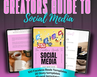 The Creator’s Guide to Social Media Content, Editable Digital PDF with MRR PLR, Content Strategy Guide, Branding for Creators