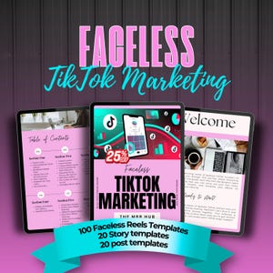 Faceless TikTok Marketing Guide, Editable Digital PDF with MRR PLR, TikTok Strategy for Creators, Viral Growth System, Passive Income