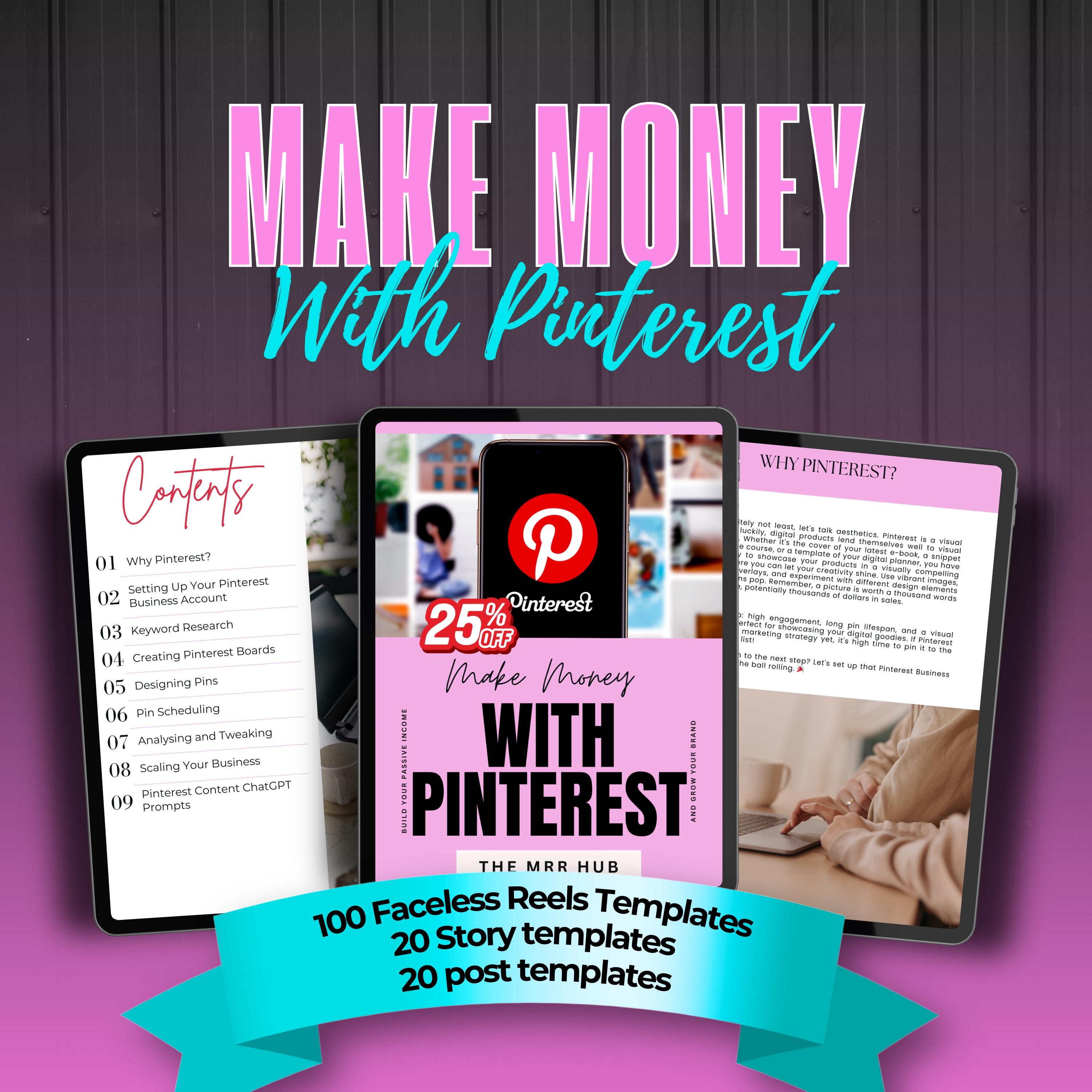 Pinterest Income Make Passive Income on Pinterest Guide, Editable Digital PDF With MRR ...