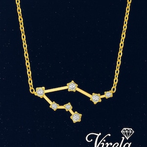 Silver Taurus Constellation Necklace Gift  Zodiac Astrology Horoscope Gift