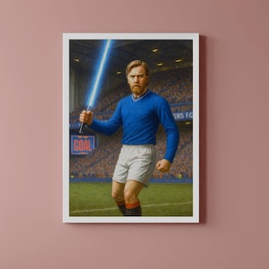 Rangers FC Digital Download - Scotland Star Wars Picture, Glasgow Rangers Fan, Ibrox Stadium Gift for Him, Loyalist Birthday Gift