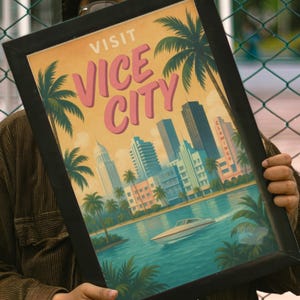 Poster di GTA Vice City: stampa fotografica della sala giochi di Grand Theft Auto 6