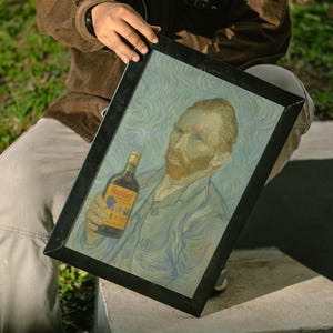 Buckfast Poster - &quot;Square Gogh&quot; - Glasgow Print Gifts for Him, Scottish Art Poster Home Decor, Scotland Ned Culture Print